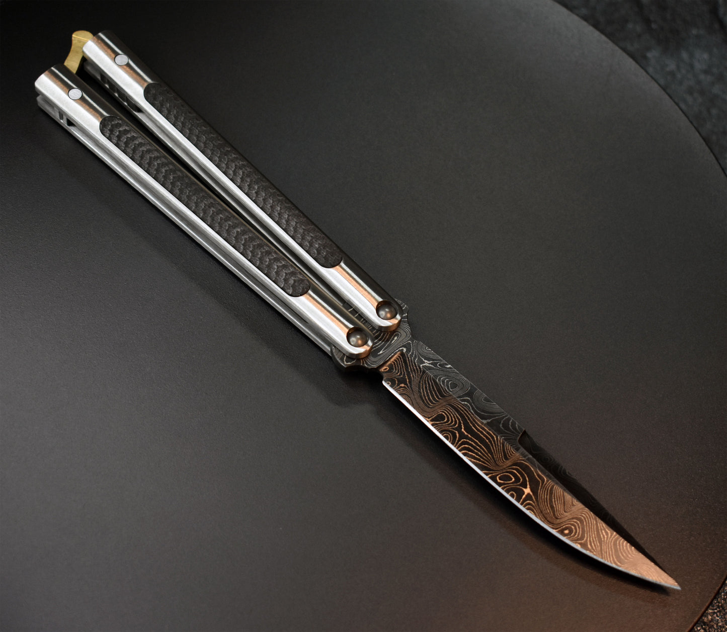 B-Hawk - Nichols Carbon Damascus - dragonscale G10 - Elite EDC line